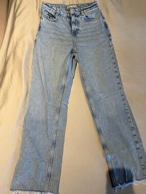 Zara High Rise Straight Leg Jean
